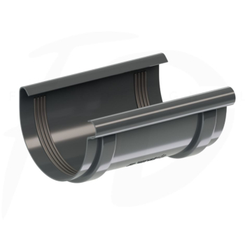 Łącznik rynny PVC firmyKROP ⌀ 130 kolor grafit